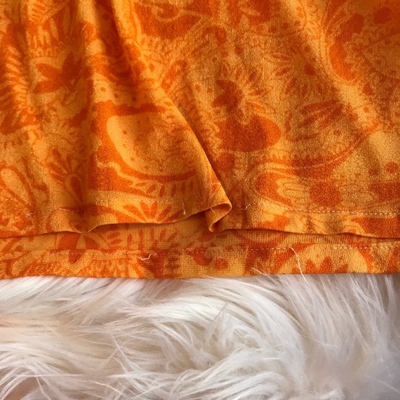 1970s Vintage Floral Groovy Collared Short Sleeve - Picture 7 of 10